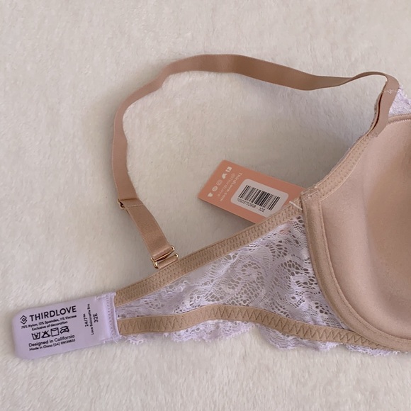 {NWT} ThirdLove | 24/7 Lace Balconette Underwire Bra Purple (32DD/32E) - Picture 10 of 16